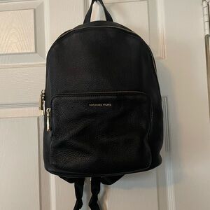 Black Leather Micheal Kors Backpack